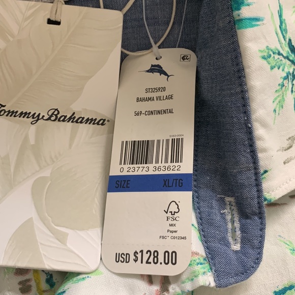 NWT Tommy Bahama Bahama Village Camp Shirt - Continental - Picture 5 of 8
